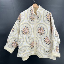 Reworked handmade quilt jacket blanket upcycled cottagecore boho festival fun OS picture