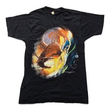 Vintage 1995 Dungeons and Dragons Wizard and Dragon Jeff Easly T Shirt (19 x 29) picture