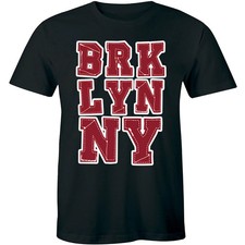 Brooklyn NY -New York City BK NYC Pride Classic Varsity Script Mens T-Shirt Tee picture