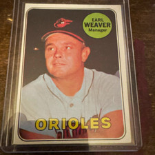 Topps 1969 Earl Weaver #516 High # Rookie Base Set Baltimore Orioles Baseball picture