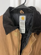 Vintage Carhartt Detroit Jacket XL Brown Blanket Lined Workwear J97 (1990s) picture