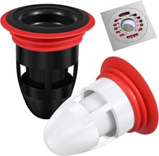 2pcs Shower Floor Drain Backflow Preventer, Waste Water Drainer Valve Sewer Core picture