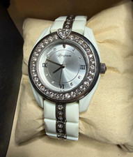 Brighton Dana Point White Ceramic Crystal Women’s Quartz Watch Japan Movt picture