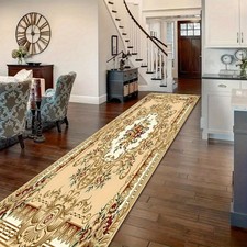 Ultra-soft Thickened Velvet Vintage Floral Pattern Floor Mat, Non-slip and Mac picture