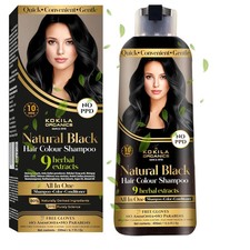 Kokila NO PPD Shampoo Hair Colour - Black - 400ml - 10 Pair Free Gloves picture