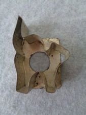 Antique Soldered Tin Metal Cat Cookie Cutter picture