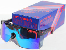 PIT VIPER The Peacekeeper Intimidator PV 2000 Sunglasses Blue/Black Shield NEW picture