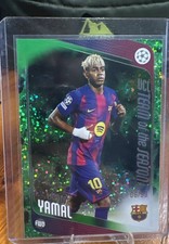 25-26 Topps Chrome Uefa Club - Lamine Yamal #10 Green Mini-Diamond Refractor /99 picture