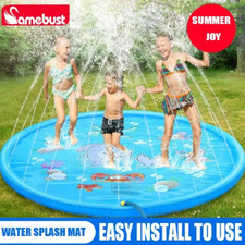 Kids Inflatable Water Spray Mat 100cm Outdoor Splash Play Toy Summer Fun picture