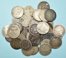 1837 - 1891 Seated Liberty Dime ~ Circulated Cull ~ Estate Lot ~ Old US Coins picture