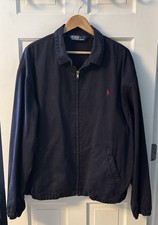 Vintage Polo Ralph Lauren Men's Navy Blue Harrington Jacket XL  picture