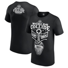 HOT ITEM Men's Black CM Punk Worlds Collide Chicago Punk Mask T-Shirt picture