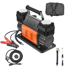 VEVOR 10.6CFM Portable Tire Inflator Dual-Cylinder Air Compressor 12V 150PSI picture
