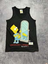 Vintage 1998 Simpsons Bart Butt Mirror Graphic Tank Top 90s Cartoon Tee Fox Rare picture