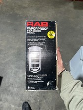 RAB VAPORPROOF VX100DG DIE CAST ALUMINUM LIGHT FIXTURE W/ GUARD  picture