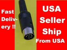 270 Degree 2PK  8 pin DIN  plug for Yaesu Icom Kenwood radio BAND DATA PACKET picture