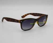 Ray-Ban RB2132F 865/78 New Wayfarer Gray  Polarized Sunglasses Matte Havana 55mm picture