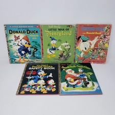 5 Vintage Walt Disney Little Golden Books Donald Duck Set 1955-1961 A Editions picture