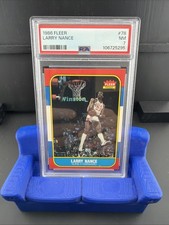 1986-87 Fleer Basketball Rookie Larry Nance Phoenix Suns #78 PSA 7 NM picture