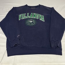 Vintage Jansport Villanova Wildcats Crewneck Sweatshirt  Size L Navy Heavyweight picture