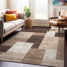 Rugshop Area Rug Contemporary Distressed Boxes Rugs for Living Room Bedroom Rug picture