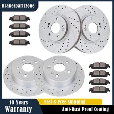 300mm Front and 284mm Rear Brake Rotors Pads fit for Kia Optima Sonata Slotted picture