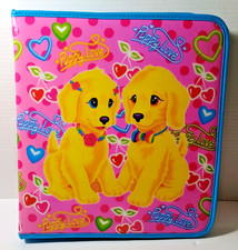 Vintage Lisa Frank Pink Binder  Puppy Love - Nice picture