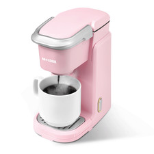 NEW AR+COOK Single Serve K-Cup Pod Coffee Maker Slim & Sleek Pink picture