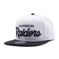 Los Angeles Raiders Vintage Script NFL Snapback Cap - Mitchell & Ness N.W.A Hat picture