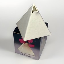 Vintage Mikasa Bud Vase Helena Uglow Triangle GRANITE Pyramid Japan Post Modern picture