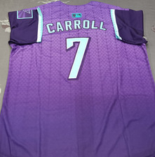 Corbin Carroll #7 Diamondbacks City Purple Cool Base Sewn Stitched Jersey. picture