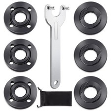7PCS Angle Grinder Nut Flange Wrench, Premium Black, Silver  picture