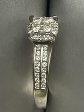 Zales Engagement 10k White Gold 1/2 Ct. T.W Diamond Ring Box Papers Size 7 Nice picture
