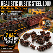 HO Scale Gondola Loads 1:87 Rustic Scrap Metal FX Hand-Painted  — 1 Bag Fills 4 picture