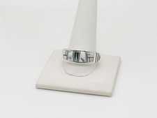 Navajo Handmade Sterling Silver and Multistone Inlay Ring Size 13.5 picture
