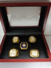 Edmonton Oilers - Stanley Cup 5 Ring Set W Wooden Display Box. Gretzky Messier picture