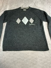 Vintage Billabong Sweater Women's L Gray Wool Blend Argyle Y2K Surf Skater Korea picture