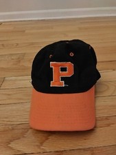 Princeton Tigers NCAA Vintage 1990's Team Issued Used Lacrosse Snapback Hat picture