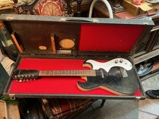 Rare Vintage 1964 Silvertone Electric Guitar 1448 With Original Case Plays Well. picture