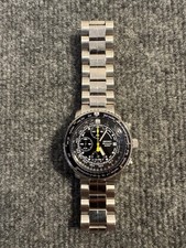 SEIKO Flightmaster SNA411P1 7T62-0EB0 Pilot Alarm Chronograph From Japan picture
