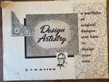 Vintage F.O. Baird Design Artistry Leathercraft Pattern Portfolio Book Tooling picture