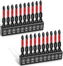 20-PCS Phillips Bits #2 Impact, Magnetic 2'' Phillips Head Drill & Screwdriver B picture
