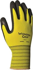 Wonder Grip WG310L Extra Grip Seamless Knit Work Gloves, Double-Coated Black picture