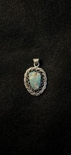 Vintage Navajo Sterling Silver 925 Turquoise Pendant picture