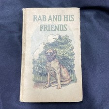 Antique 1910s RAB AND HIS FRIENDS John Brown Book Platt & Peck Mastiff Dog Cover picture