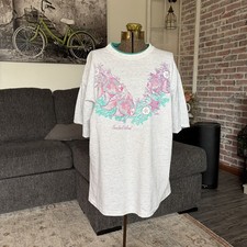 Vintage 90s Sanibel Island Women’s Tropical Fish Graphic Tee  picture