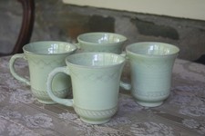 VIETRI BELLEZZA Celadon Green Coffee Mugs (Set of 4) picture