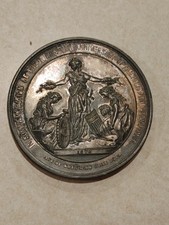 1876 U.S. Centennial White Metal Medal 58mm Julian-CM-11 By W.Barber. Engraved picture