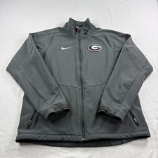 Georgia Bulldogs Nike Jacket Mens Large Gray Therma Fit Full Zip NCAA picture