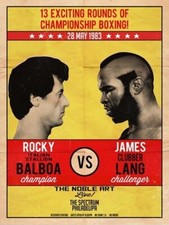 Rocky III Rocky Balboa VS Clubber Lang Fight Poster/Print Stallone Mr. T 🥊 picture